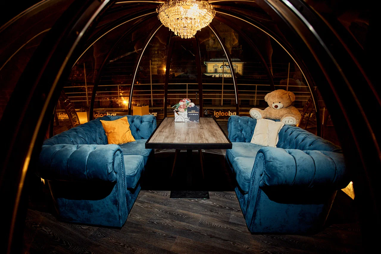 Igloobar уютные кабинки с видом на Кремль Казань